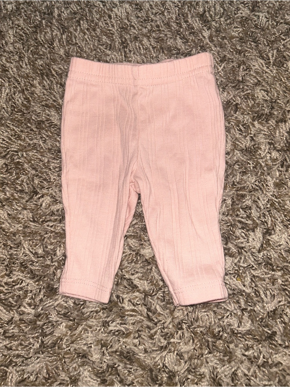 Carter's Light Pink Ribbed Kids Leggings